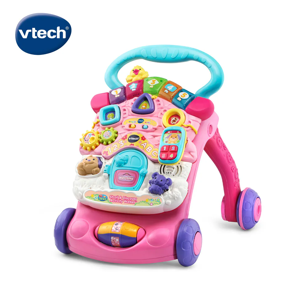 Vtech 2合1多功能寶寶學步車 粉