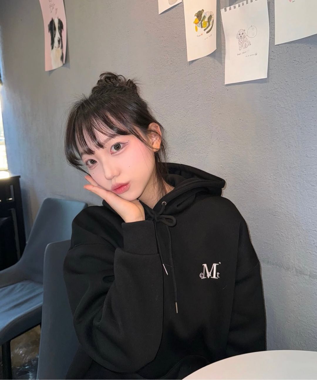 韓國限定🇰🇷 MUCENT SIGNATURE BASIC LOGO HOOD T 小標誌 帽T 長袖 寬鬆 男女 / 預購