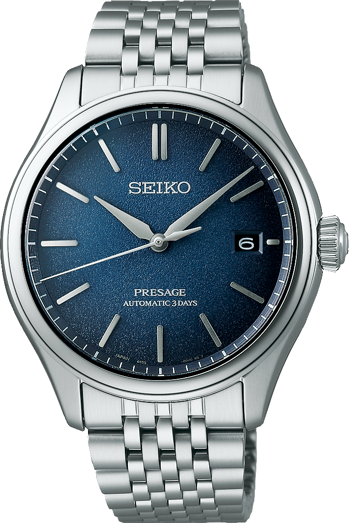 萬年鐘錶 - SEIKO Presage  藍色調面盤機械不鏽鋼款男錶 SPB525J1 / 6R55-00H0B 錶徑40.2MM
