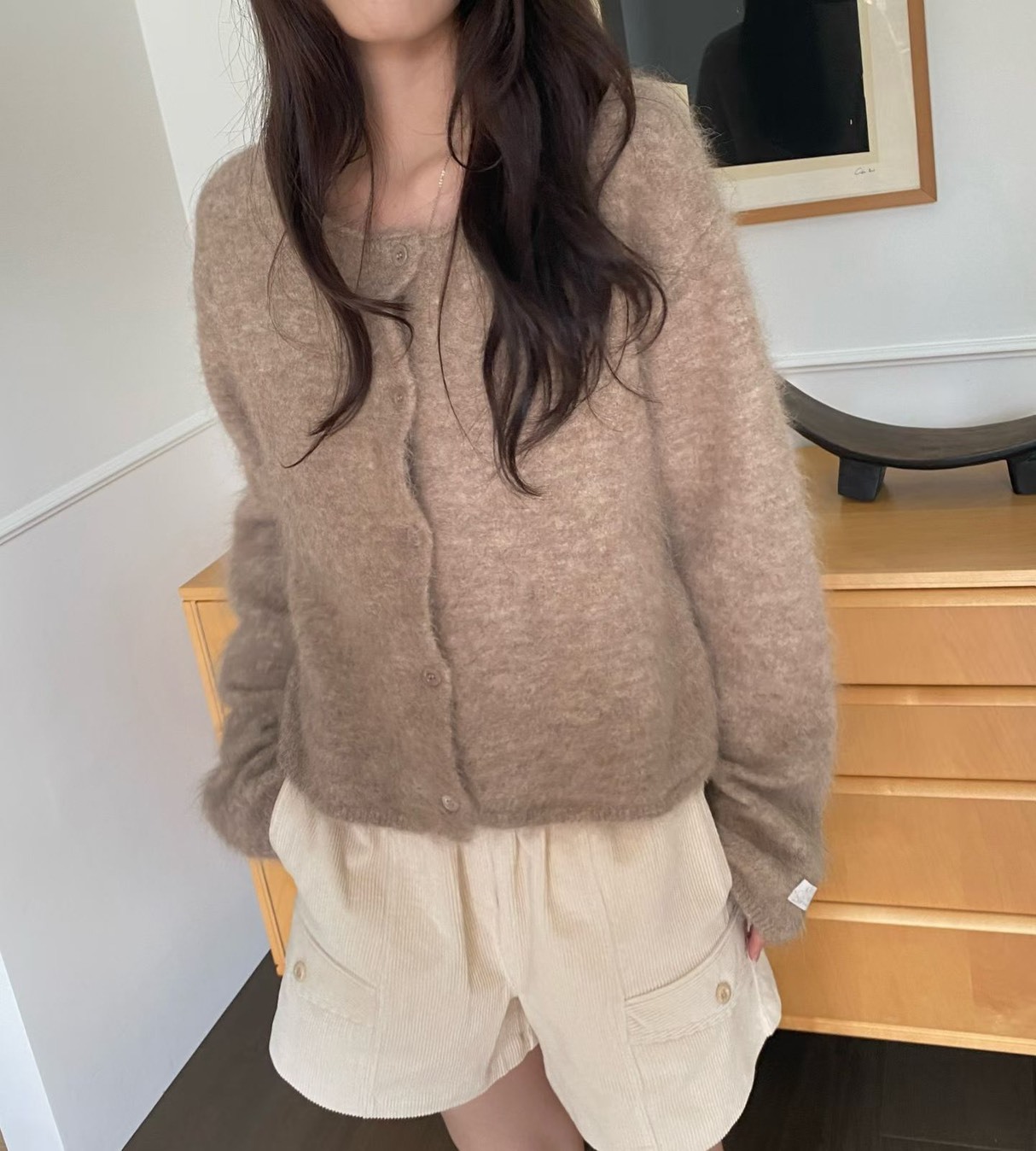 燈芯絨質感口袋短褲