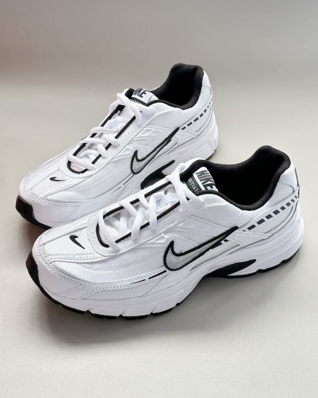 Nike Initiator 復古 增高 厚底 老爹鞋 黑白銀