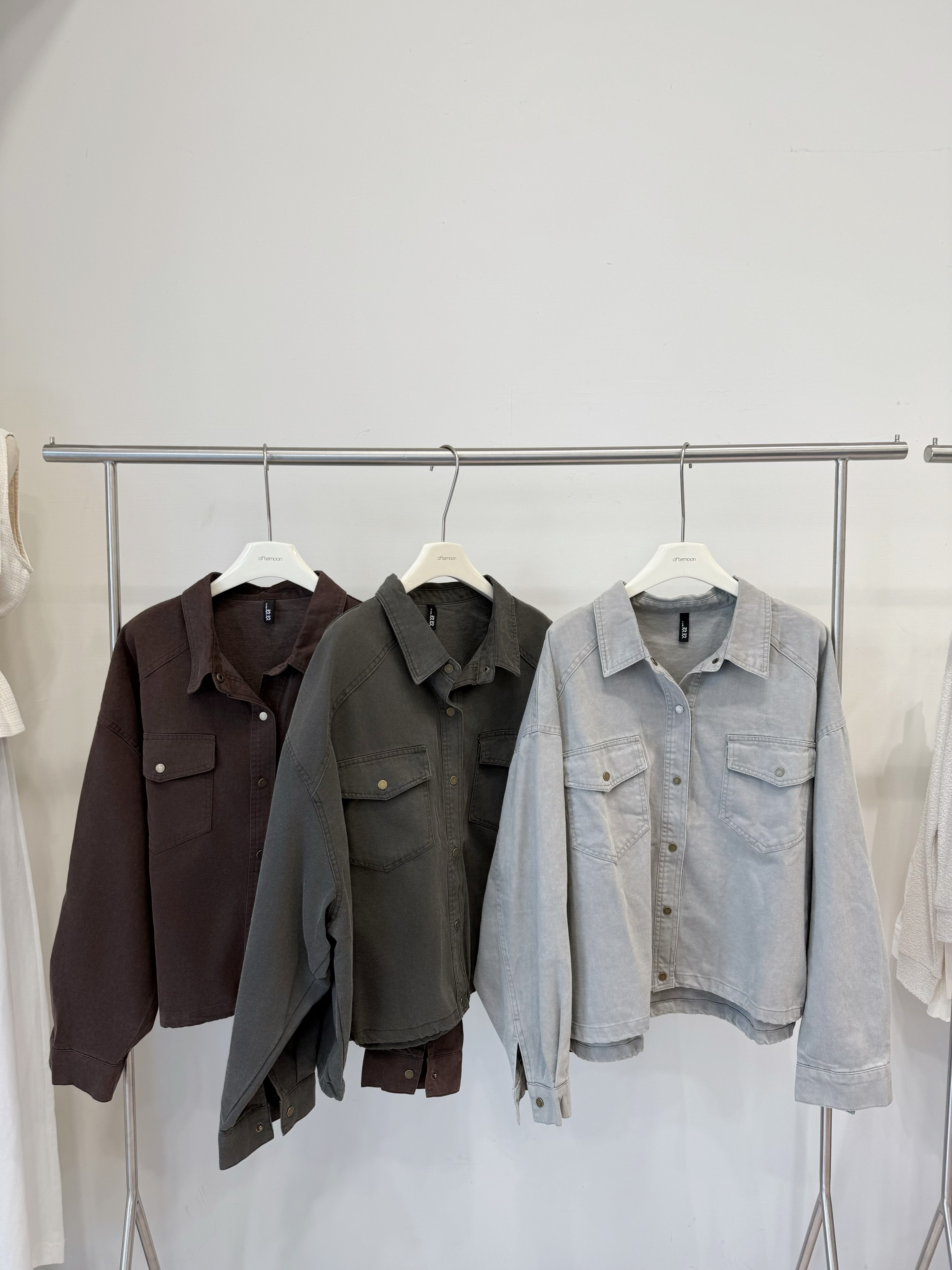 922 下襬抽繩工裝牛仔外套