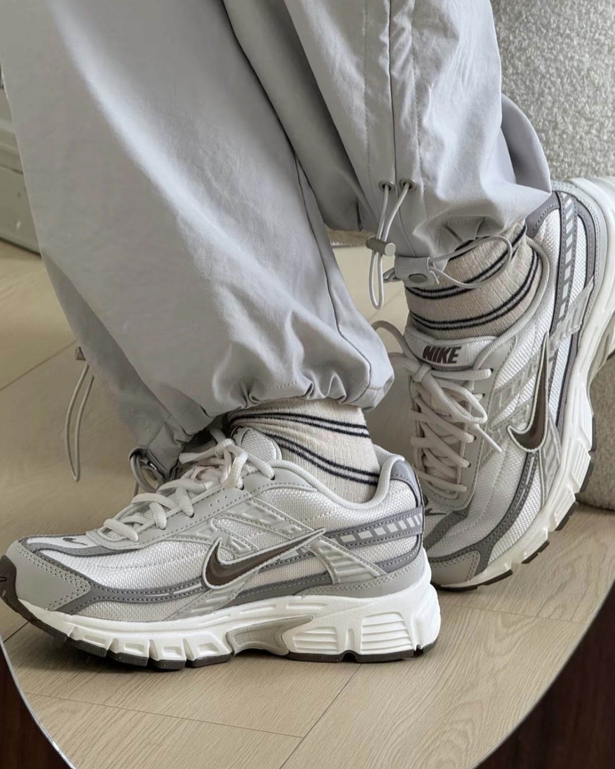 Nike Initiator 復古 增高 厚底 老爹鞋 米灰棕