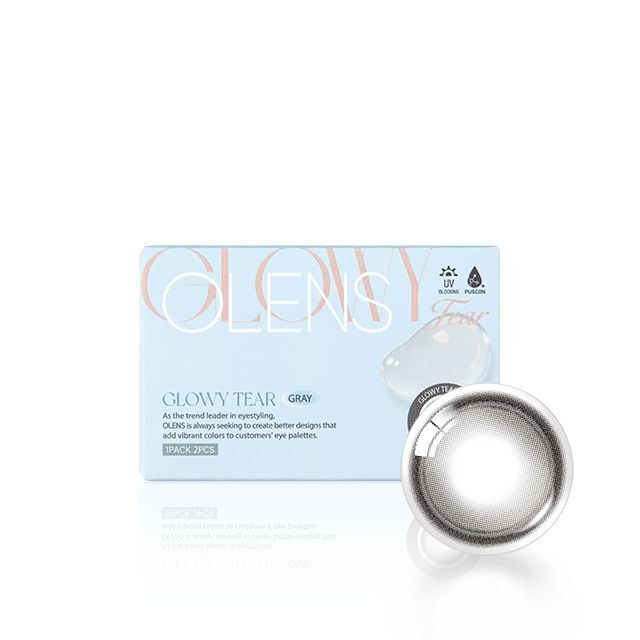 [PUSCON]OLENS Glowy Tear Monthly Gray｜月拋彩妝隱形眼鏡 一盒2片