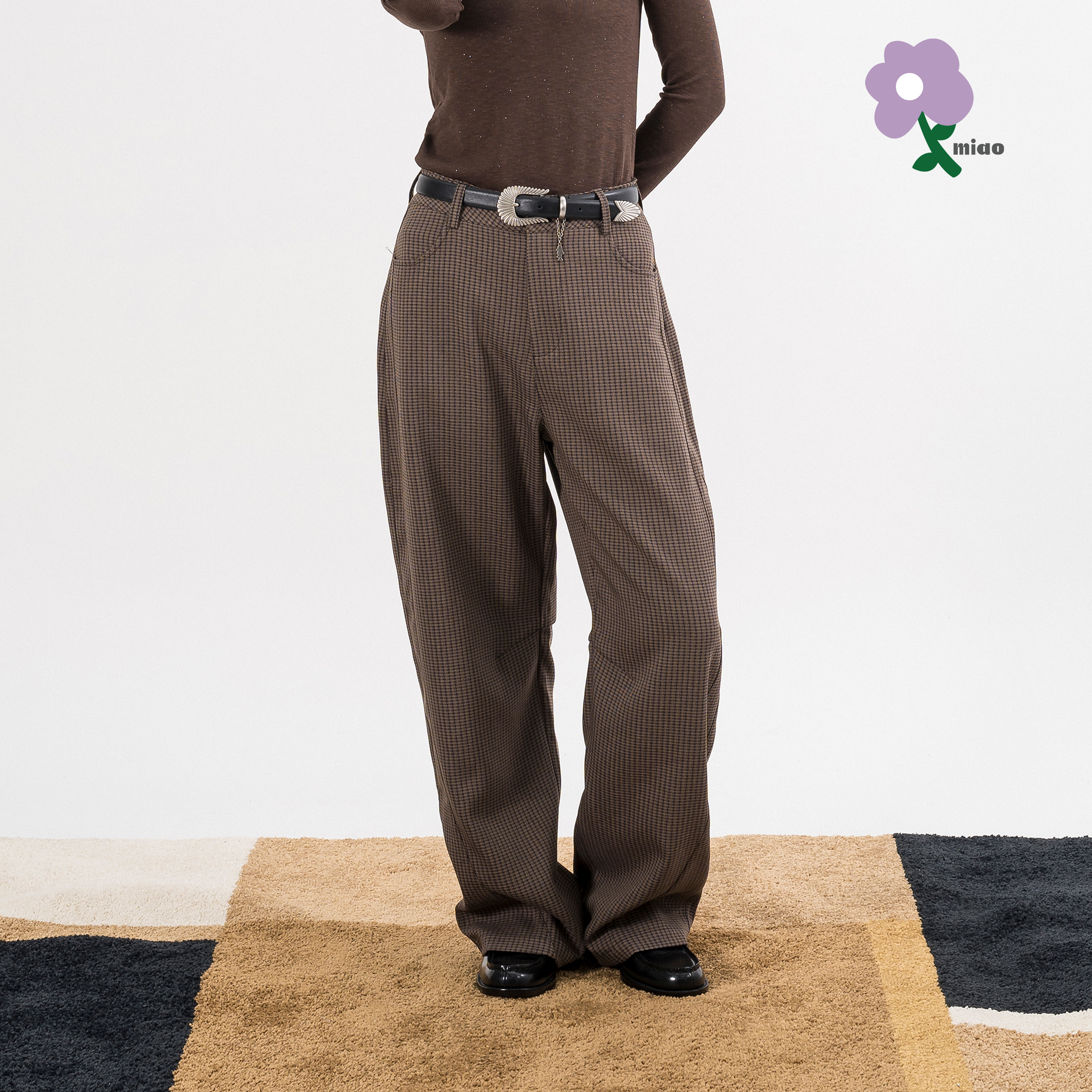 AGILITY MIAO Houndstooth Curved Pants 千鳥格 彎刀長褲 [M-P8]