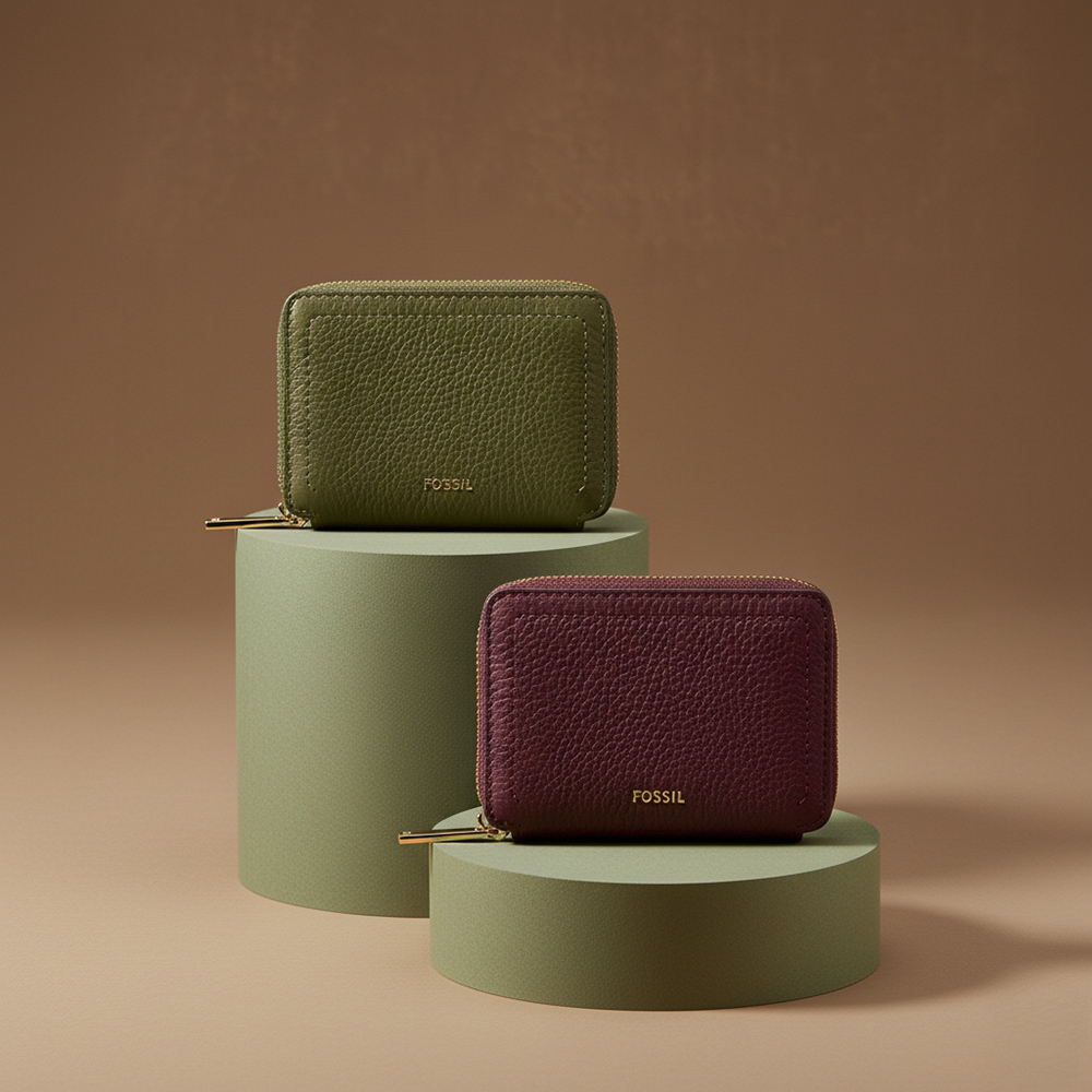 Logan 真皮拉鍊RFID防盜卡夾 (多色可選)