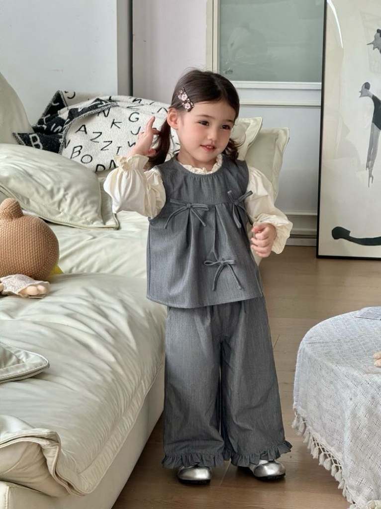 BYB10SE003GY smart causal學院風灰白三件套