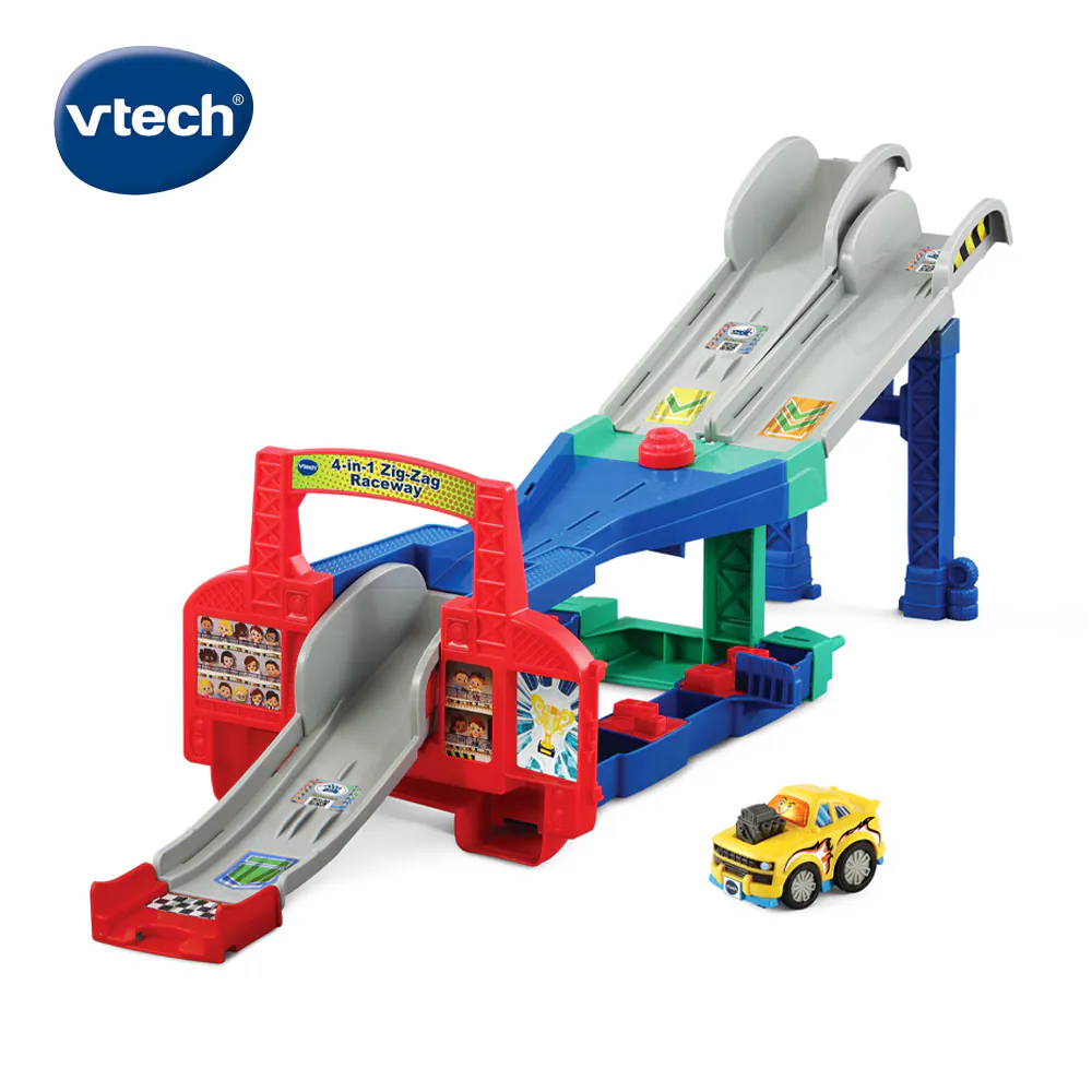 Vtech 聲光城市嘟嘟車-4合1賽車場軌道組
