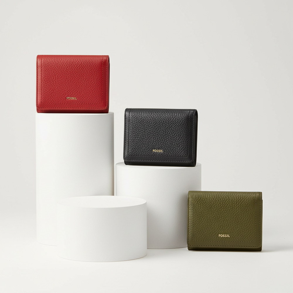 Logan 真皮RFID防盜三折短夾 (多色可選)