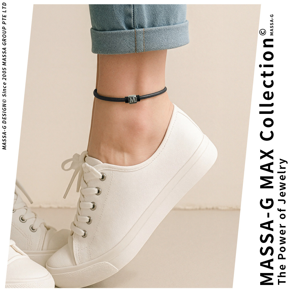 MASSA-G O1.字言字語鍺鈦能量腳環-4MM