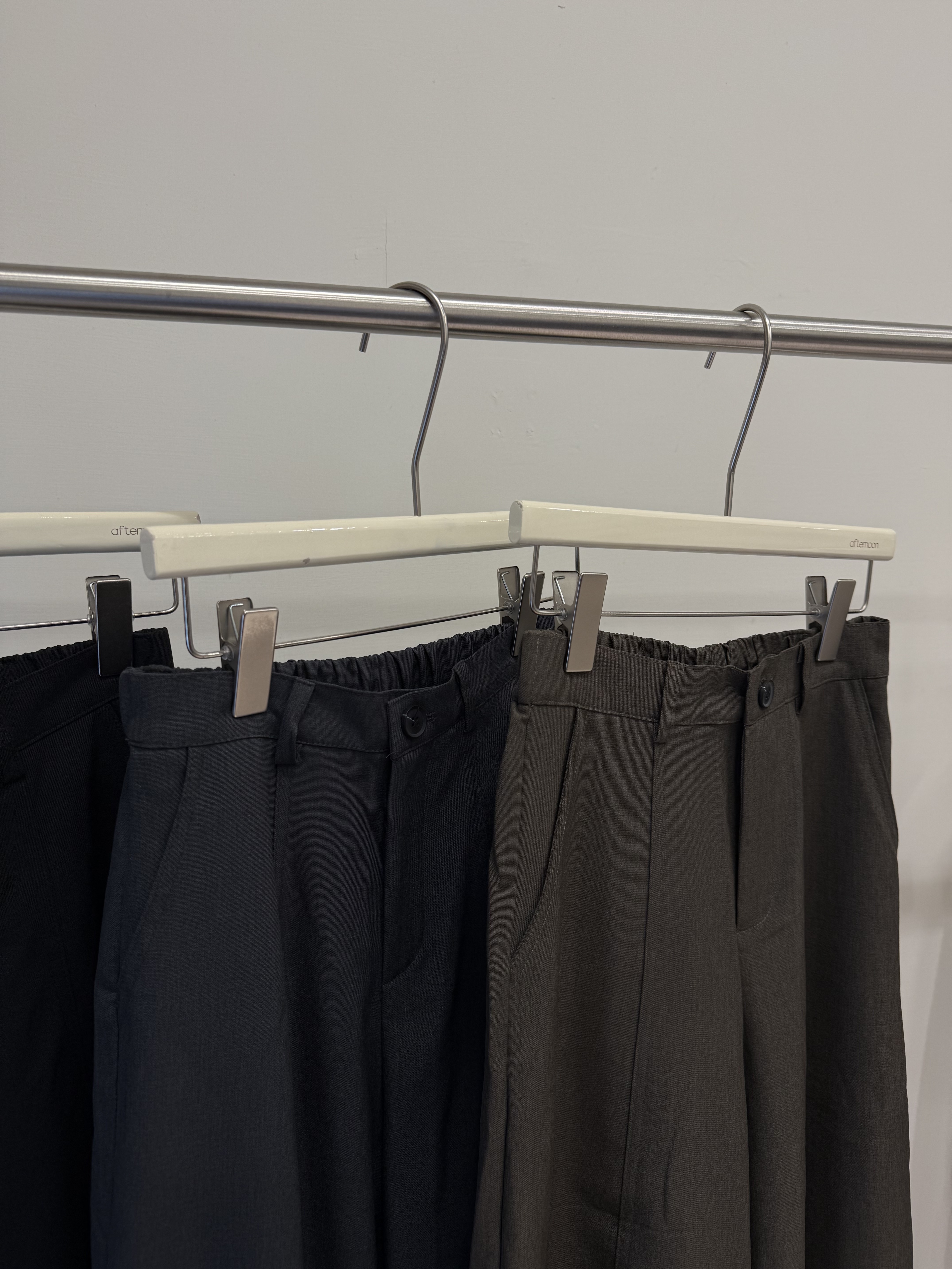 6886 後鬆緊寬鬆落地西裝褲