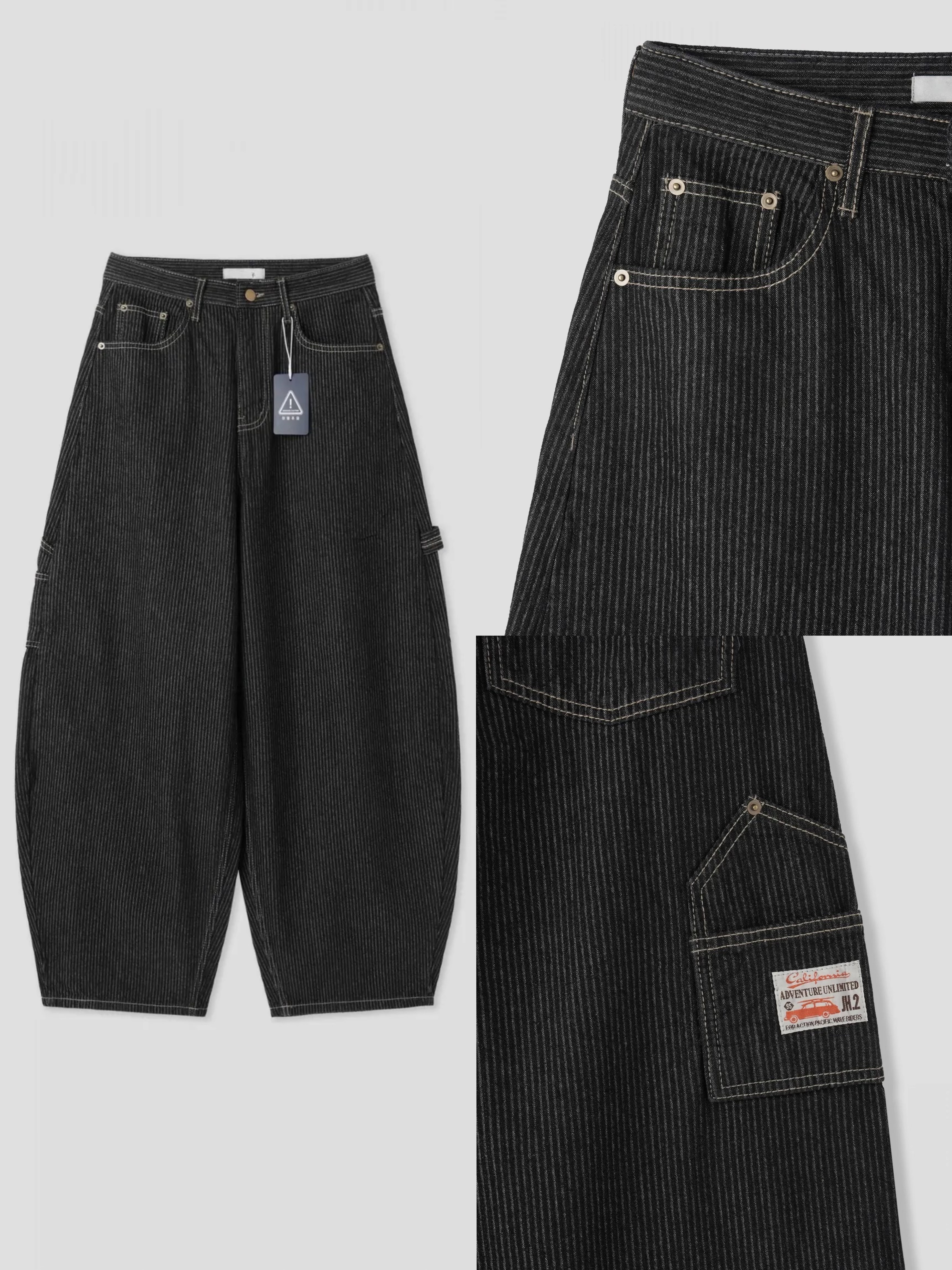 （3月韓國連線）P0221｜復古明線直間彎刀褲⊹ ࣪˖🕰️୭˚.