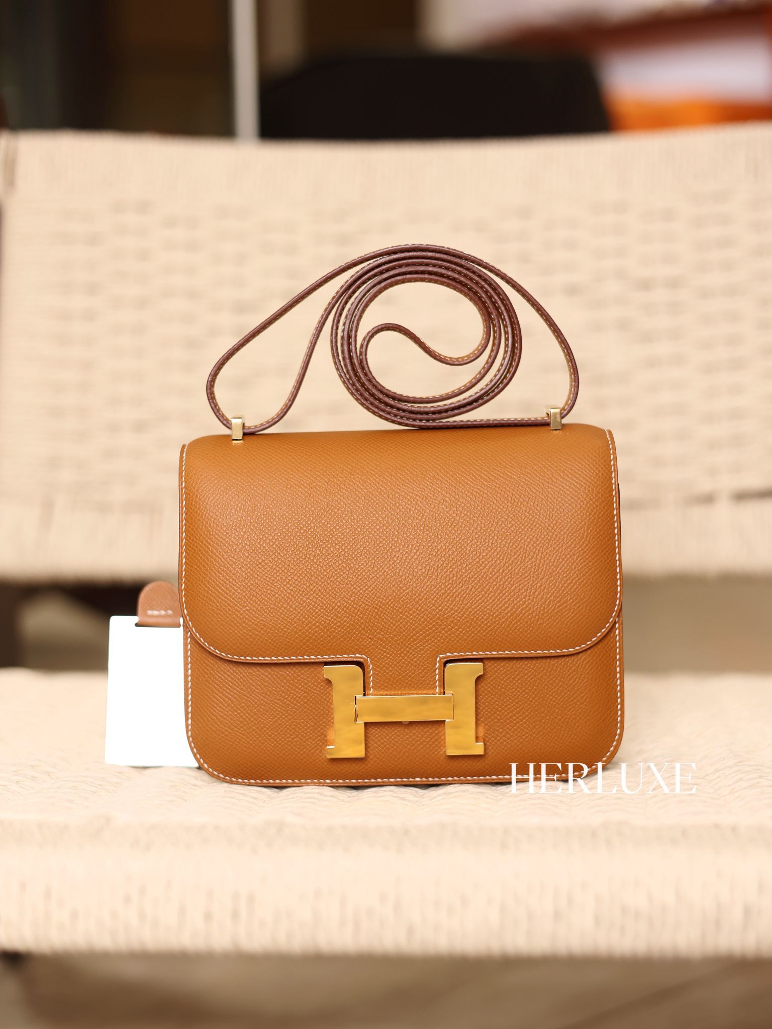 Constance mini mirror 37 gold cc epsom K