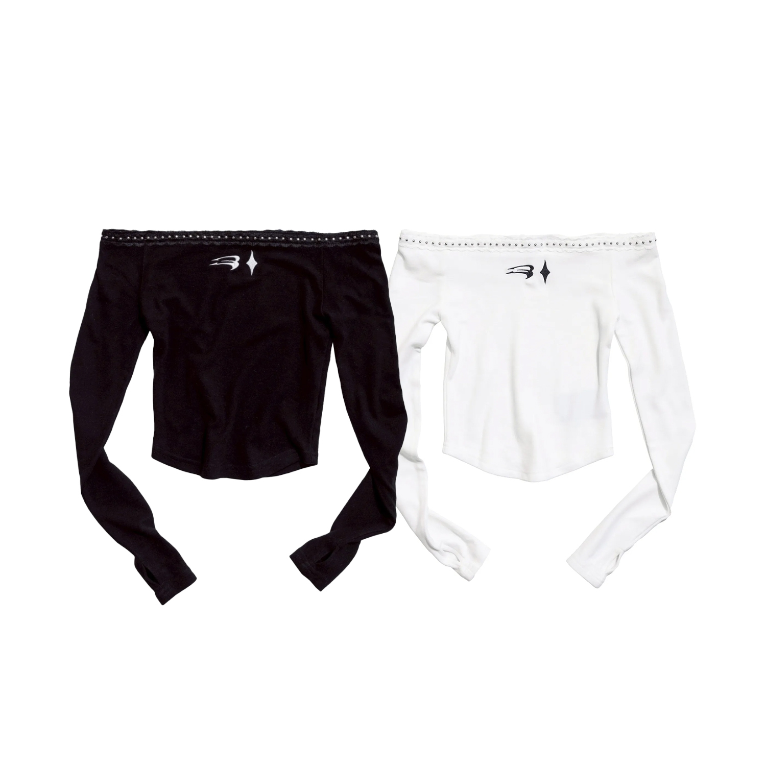 【車庫服飾】E'TREALOUEST EAL WMS Off Shoulder Line Short Shirt