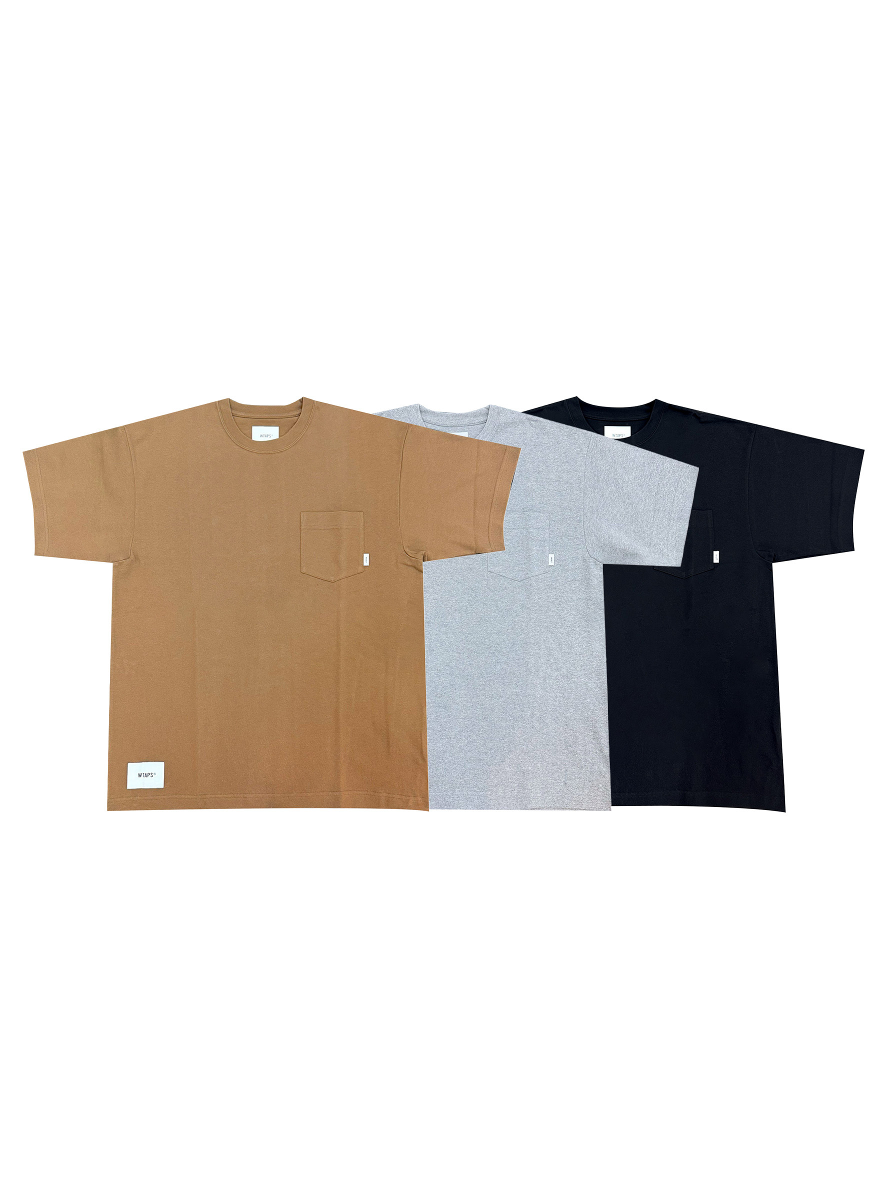 Wtaps All / SS / Cotton 黑/棕/灰 短袖針織Tee 252ATDT-CSM12