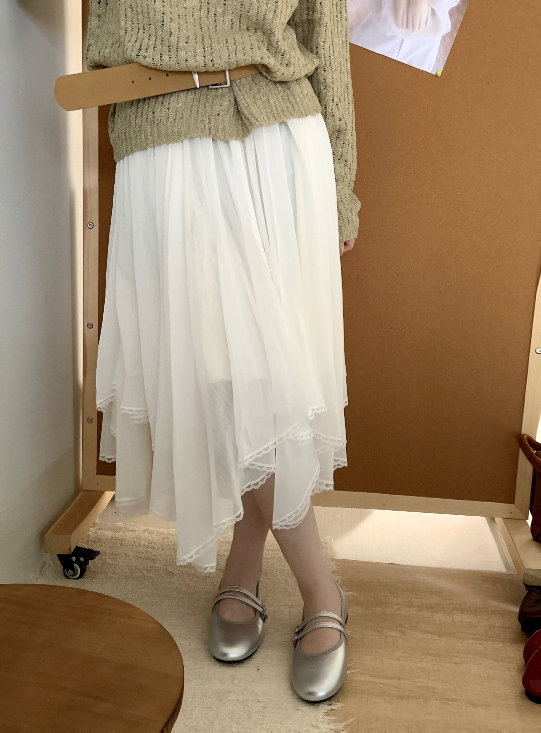 軟皮雙帶復古紋瑪莉珍單鞋(銀36.棕36)