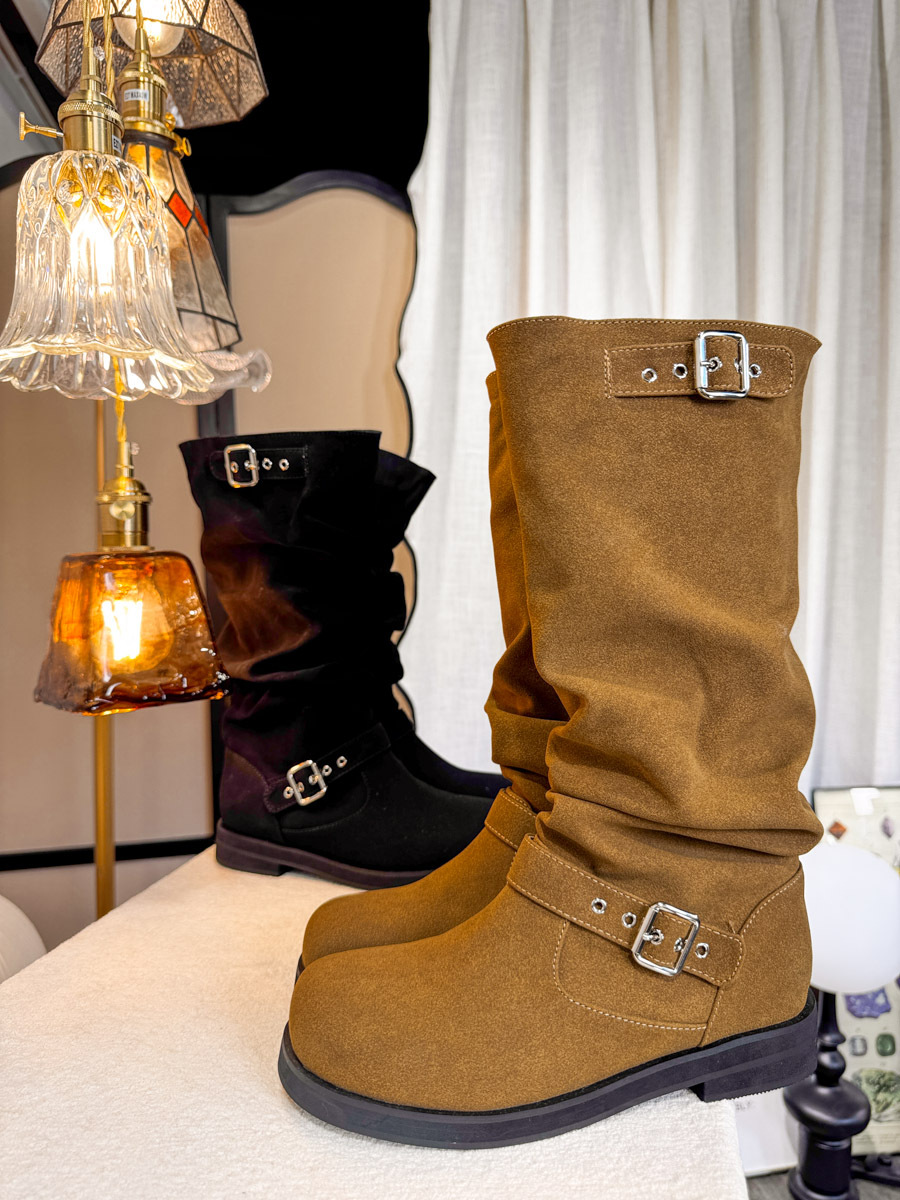 ⬇️開倉低至半價😱FINALSALE📣 縐縐．麂皮BOOTS【不設退換】