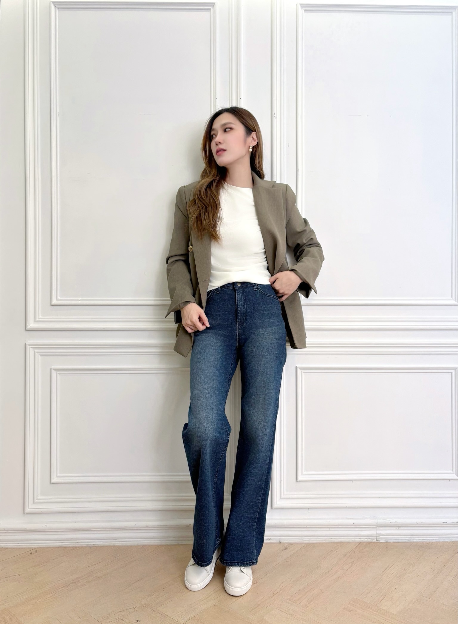 率性直筒牛仔褲