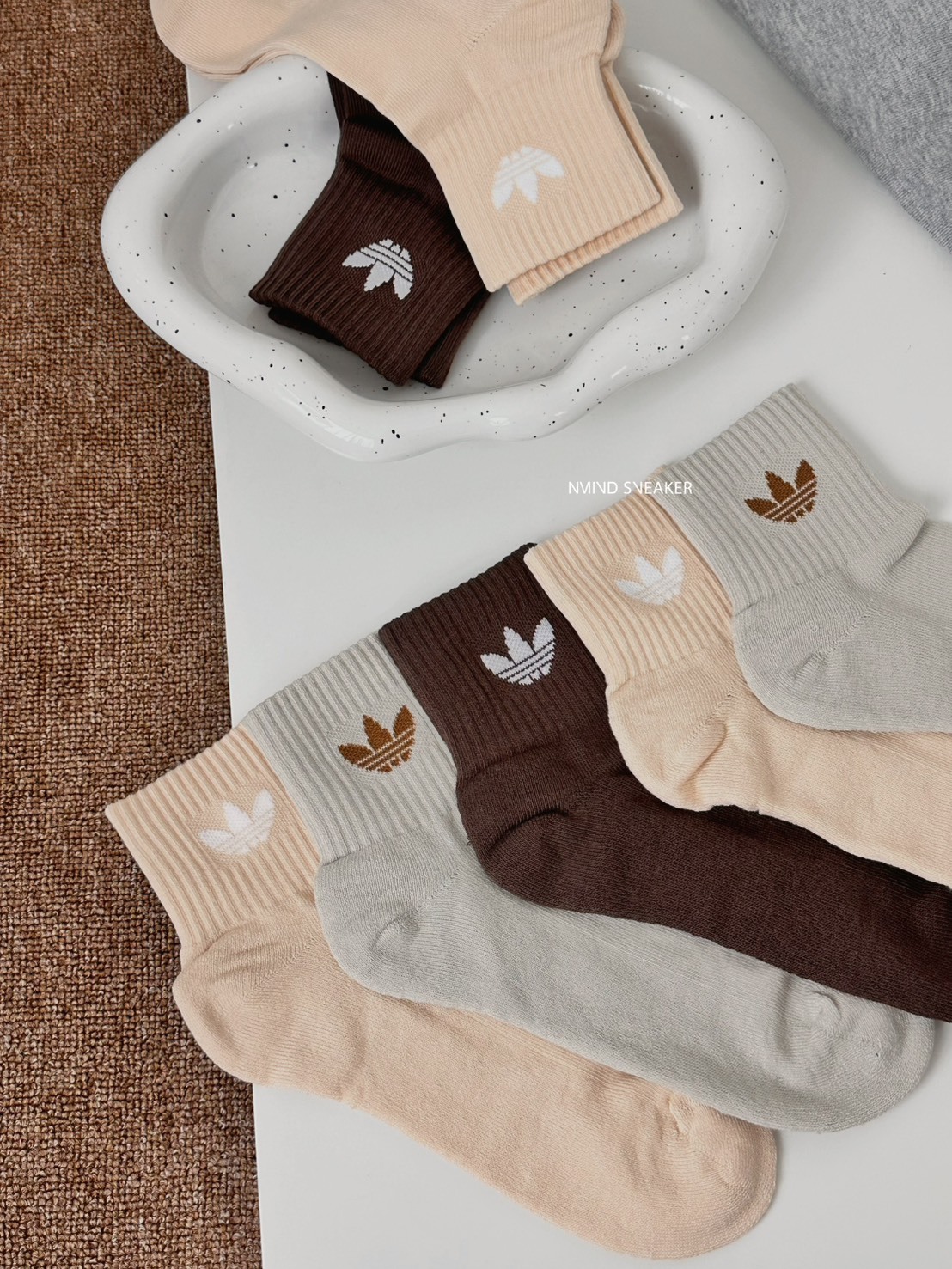 <快速出貨> ADIDAS 中筒襪 6入組