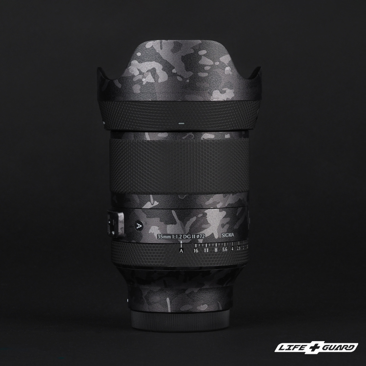 LIFE+GUARD SIGMA 35mm F1.2 DG II ART (二代) 貼膜正面展示圖，LIFE+GUARD 獨特風格設計