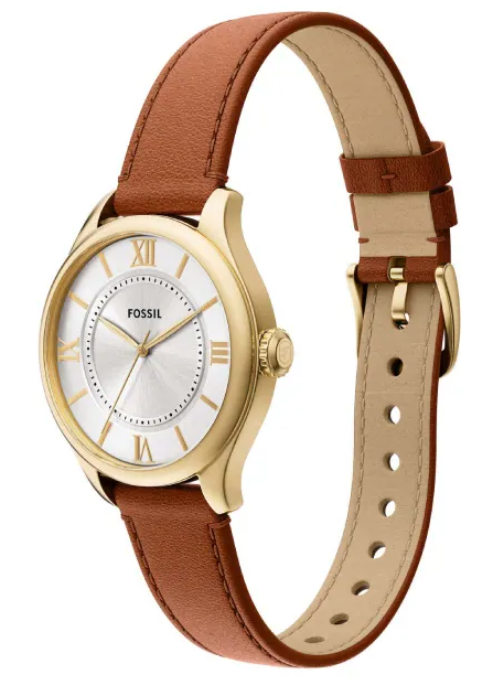 萬年鐘錶 - Fossil  Gilmore 優雅金飾羅馬數字女錶  ES5423 錶徑28MM