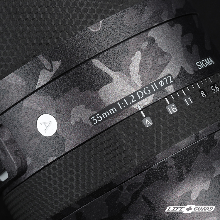 LIFE+GUARD 鏡頭貼膜安裝示意，適用 SIGMA 35mm F1.2 DG II ART (二代)