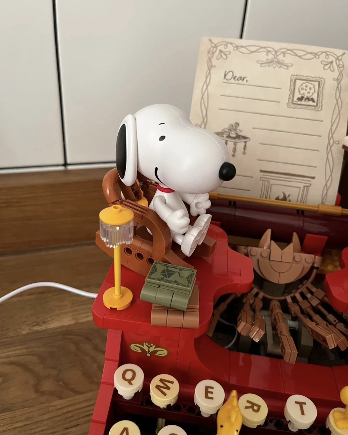 <現貨>SNOOPY 史努比 復古 積木 打字機 內建 音樂