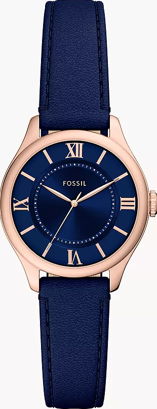 萬年鐘錶 - Fossil  Gilmore 優雅金飾羅馬數字女錶  ES5424 錶徑28MM