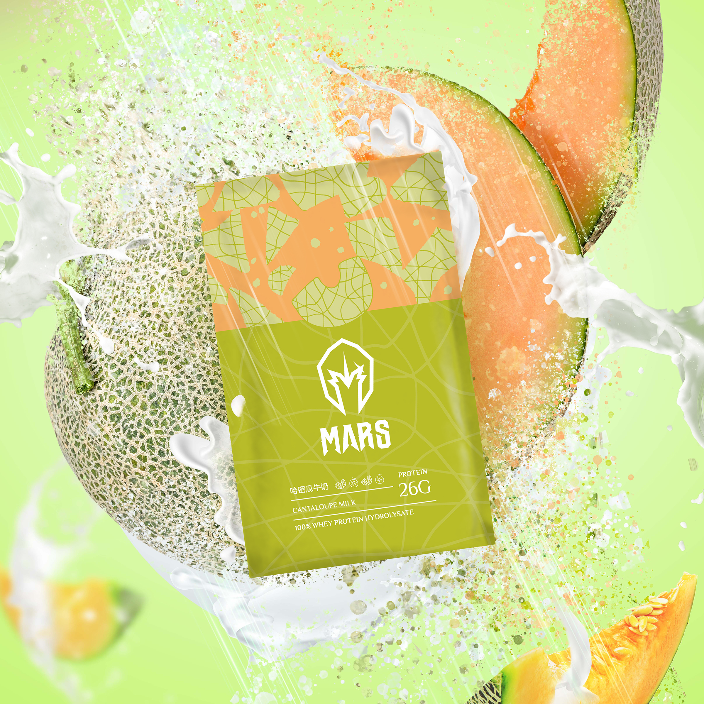 哈密瓜牛奶 (水解蛋白) CANTALOUPE MILK FLAVOR WHEY PROTEIN (HYDROLYSATE)