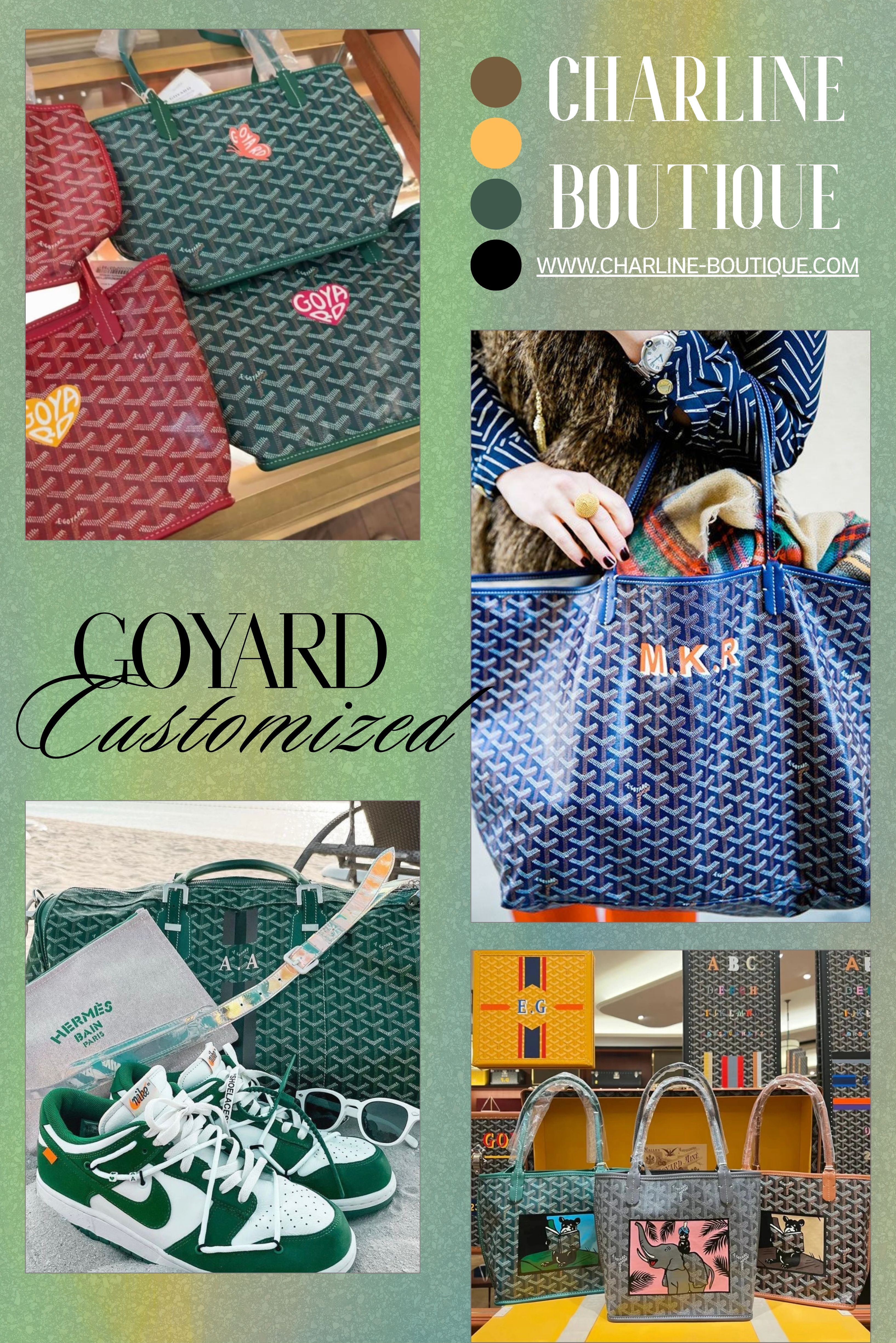 無論您是剛開始認識 Goyard,還是已經收藏多款經典包,關於客製化、顏色、價格與購買方式,總有一些細節值得深入了解。Charline Boutique 根據多年精品代購與收藏經驗,整理出大家最常詢問的 Goyard 常見問題 FAQ,從客製化設計到品牌特色一次看懂,幫您在入手前先掌握最實用的資訊。  Goyard 客製化常見Q&A     Q1. Goyard 客製化要等多久才能拿到成品?  A:Goyard 客製化(彩繪)商品的製作時間依設計內容與複雜度而異,平均約需 3 到 8 週。一般字母或線條設計約兩至三週可完成,但若選擇進階圖案(如法鬥 Hulot、星星或愛心造型),時間會更長。這段期間主要包含設計確認與工匠手工繪製,每一步都需高度專業與耐心。  Charline Boutique 特別想提醒大家: 客製化成品一旦完成後無法修改或退貨,因此下訂前務必確認字母拼寫、配色與圖案位置。若遇上節慶或送禮高峰期,也建議提前預約,以確保專屬包能準時完成。這也是許多客人詢問「Goyard 客製化要多久」時最關心的問題之一。     Q2. Goyard 客製化有什麼圖案可以選?   A:Goyard 的客製化主要分成三種:字母彩繪、條紋配色 和 圖案繪製。圖案除了經典的 Y 字花紋,還有可愛的 小愛心、星星,以及品牌吉祥物 法國鬥牛犬 Hulot 的多種造型,像是玩蝴蝶、看書、奔跑或坐姿,都非常受歡迎。  在實際代購過程中,Charline Boutique 發現許多客人會把字母和彩色條紋一起搭配,設計出專屬自己的配色組合。或是利用 Goyard 官網的客製化預覽,就能在下單前先試試顏色、字母和條紋排列,確認喜歡的樣式後再由工匠手工彩繪完成。這樣的訂製過程不僅有趣,也讓每個包包都能展現出專屬的個人風格與故事。     Q3.Goyard 客製化價格會貴很多嗎?  A:Goyard 客製化的價格主要取決於圖案設計的複雜度與圖案的多寡而有所差異,而每件作品都會依需求由品牌進行個別報價。根據 Charline Boutique 的經驗,客人普遍認為這樣的投資非常值得,因為每個彩繪都是工匠手繪、不可複製的專屬設計。像一件能展現個人風格的收藏藝術品。若想了解實際報價或設計建議,歡迎直接洽詢 Charline Boutique,我們可協助確認最適合的方案與預算範圍。     Q4. Goyard 客製化圖案可以更改嗎?  A:Goyard 的客製化圖案一旦手繪完成,就無法修改、移除或重新設計,因此在下單前務必仔細確認字母、顏色與圖案位置。這些彩繪都是由品牌工匠以手工繪製完成,具有永久性與唯一性。所以Charline Boutique 建議,在訂製前可以先與門市確認樣式與顏色配置,必要時使用官網的模擬預覽服務,確保設計符合理想。由於客製化屬專屬訂製項目,確認後即無法變更,建議預留充足時間並謹慎選擇。     Q5. 哪一款 Goyard 包包最推薦入手?  A:最推薦入手的款式是 Saint Louis Tote,輕巧、容量大又耐用,是最經典的日常包。Charline Boutique 留意到,許多客人也會選擇 Anjou Mini,它的雙面設計結合帆布與皮革,適合喜歡高質感與個性化風格的人。近年 Goyard Hobo 包 也愈來愈受歡迎,以柔和的弧形輪廓與輕盈線條展現隨性奢華。綜合 Charline Boutique 的經驗與收藏趨勢,Saint Louis、Anjou、Hobo 三款是最具代表性的入門選擇。     Q6. Goyard 有幾種顏色?哪個最熱門?  A:目前 Goyard 經典帆布共有 11 種官方顏色,分為經典色與特別色。  經典色:Black、Black & Tan;  特別色:White、Grey、Red、Orange、Yellow、Green、Sky Blue、Navy Blue、Burgundy。  這些顏色都以手工繪製的「Y」字紋呈現光澤層次。Charline Boutique 整理後的心得是: 黑與黑棕仍是最熱門顏色,因為百搭、保值又最能代表品牌氣質;而紅色、綠色、海軍藍則常被時尚愛好者選為亮眼收藏色。    Q7. 除了 Goyard,還有哪些品牌提供客製化服務?  A:現在很多精品品牌也都有推出客製化服務,讓大家能擁有專屬自己的設計。除了 Goyard 之外,像 Louis Vuitton、Moynat、Delvaux、Dior、Balenciaga、Saint Laurent、Fendi、Gucci、Celine 都在這股風潮中推出不同形式的訂製方案。其中Charline Boutique覺得 Louis Vuitton 最有代表性,不但有 Mon Monogram 系列,還能在皮夾、護照夾等小皮件上 加上熱燙印字母;Hermès 則有知名的 Horseshoe Stamp 定製服務,可以自由搭配皮革和顏色;Dior 的 ABCDior 字母刺繡 則能讓包包上印有自己的名字或縮寫。總的來說,從 Louis Vuitton 到 Dior,再到 Goyard,這些品牌都在強調「個人風格與細節專屬」,讓經典設計更有自己的味道。     Q8. 除了Goyard,還有哪些品牌有老花圖案?  A:除了經典的 Goyard Chevron Y 字花紋,另一個最具代表性的就是 Louis Vuitton Monogram,以經典的 LV 字母與花卉圖騰 為主題,象徵旅行精神與品牌傳承,是全球辨識度最高的老花設計之一。除此之外,像 Gucci GG Supreme 的雙 G 帆布、Dior Oblique 的法式字母老花、Fendi FF Logo 的雙 F 圖騰,以及 Celine Triomphe 的凱旋門鏈紋,也都各自擁有代表性的圖樣與歷史。根據 Charline Boutique 的收藏與市場經驗,這些老花設計從 法式優雅、義式高調 到 美式復古 各有風格。若你喜歡 Goyard 這種低調又經典的路線,也可以延伸關注 Moynat、Celine 或 Dior Oblique 系列,同樣富有品牌故事與收藏價值。     Q9. 台灣有Goyard專櫃嗎?  A:目前 Goyard 在台灣沒有專櫃或門市,也未開放線上購物。很多客人會選擇出國購買,或在實際代購過程中透過 Charline Boutique 協助尋找熱門色與限量款。我們能協助確認真偽、庫存與報價,幫您安全入手理想的 Goyard 包款,省時又安心。     Q10. Goyard 包包多少錢?台灣和歐洲價差大嗎?  A:價格會依款式與地區略有不同,歐洲通常比亞洲市場更實惠,差異主要來自關稅與匯率。Charline Boutique 觀察到:若有海外旅遊機會,在當地門市入手熱門款式會更划算。不過因品牌採「不公開價格、限量銷售」策略,各地供貨與價格仍可能變動。整體來說,Goyard 的價值不只在價格,更在於它維持了「低調奢華」與「工藝傳承」的稀有定位。