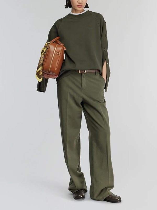 Semicouture  袖排釦T恤(綠)