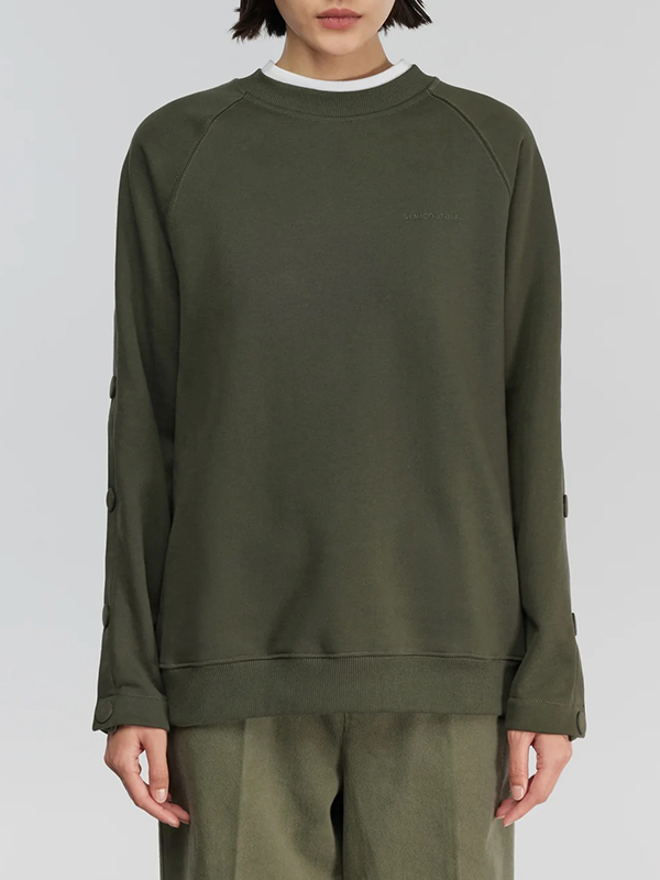 Semicouture  袖排釦T恤(綠)