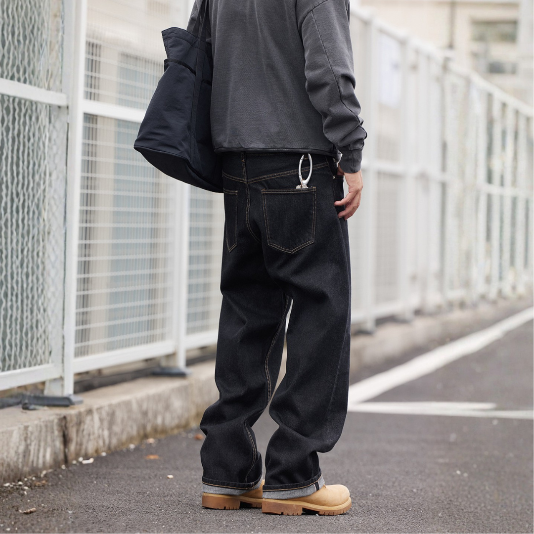 經典赤耳丹寧直筒牛仔長褲