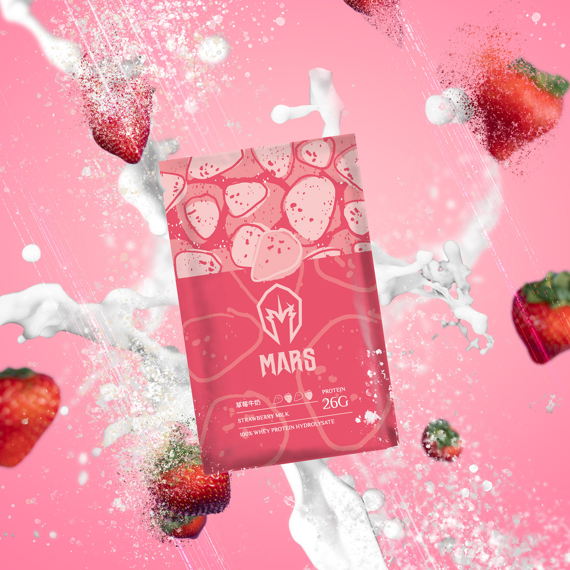 草莓牛奶 (水解蛋白) STRAWBERRY MILK FLAVOR WHEY PROTEIN (HYDROLYSATE)
