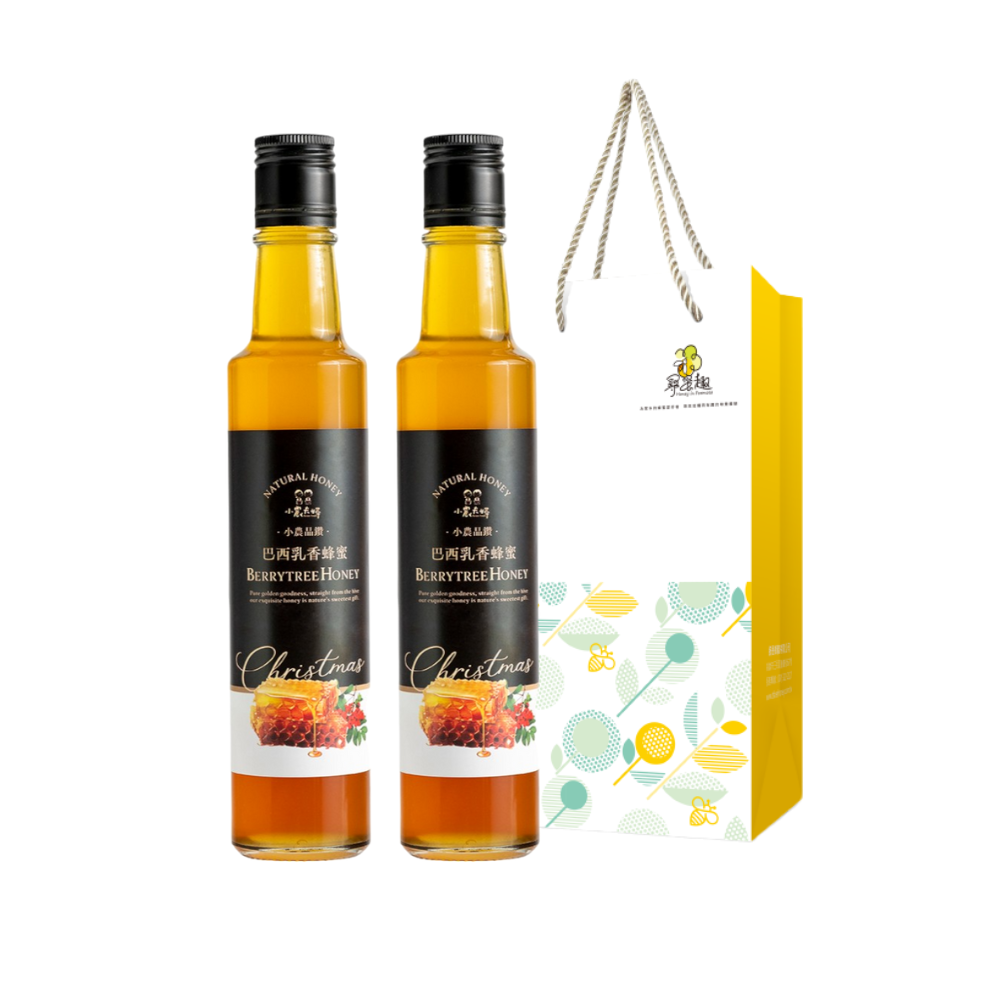 店長推薦!《精選禮盒》頂級晶鑽-台灣巴西乳香蜂蜜  兩入禮袋組