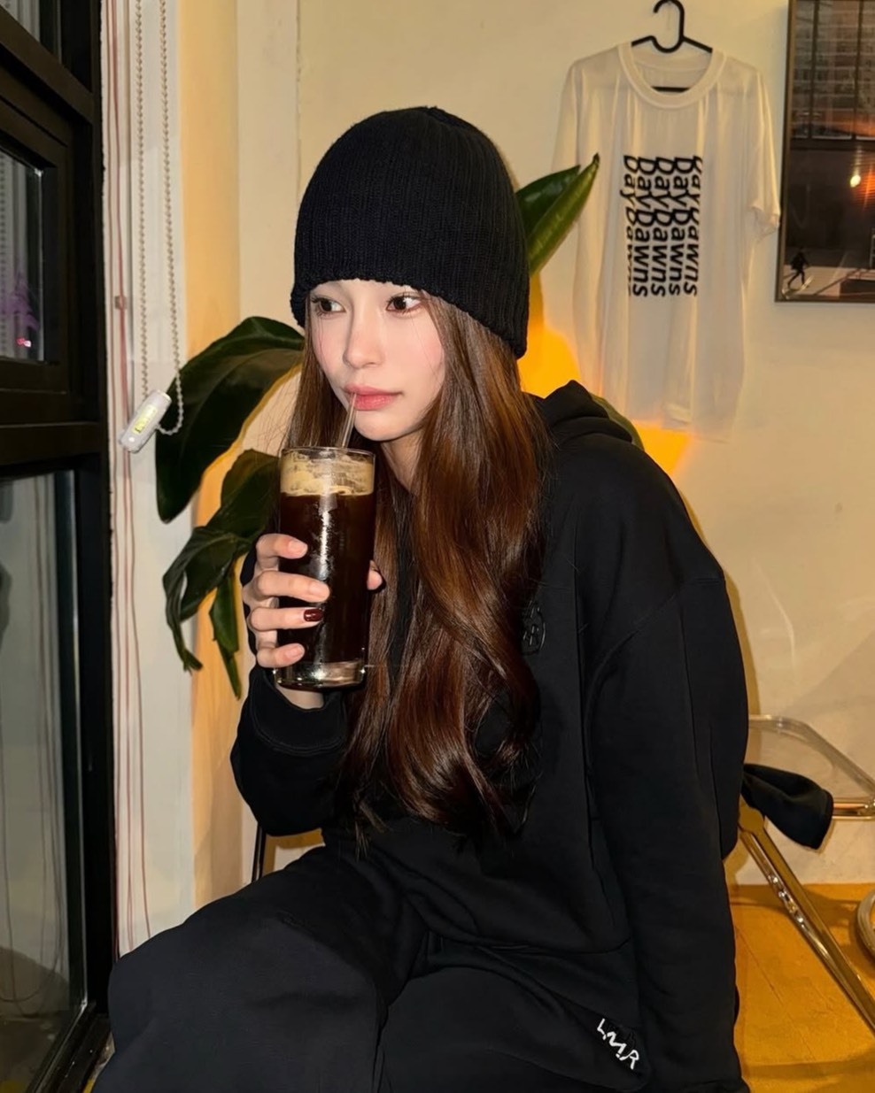 【現貨】韓國代購 LMR 手繪 塗鴉 貓咪 矽膠 印花 帽Tee