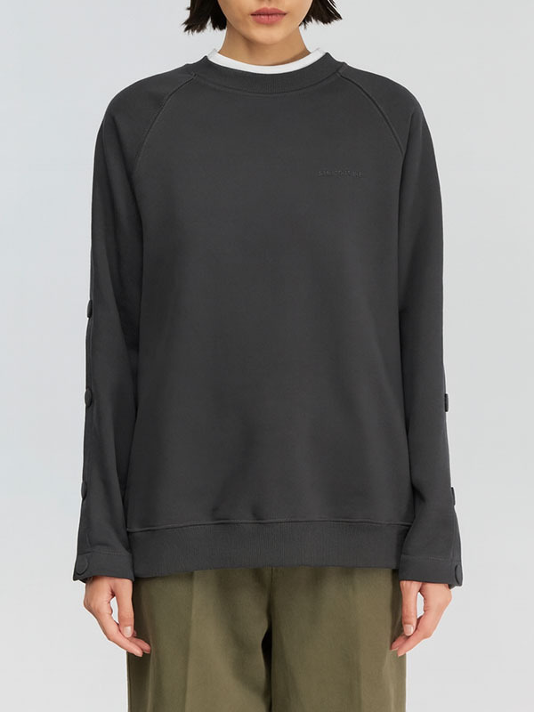 Semicouture  袖排釦T恤(深灰)