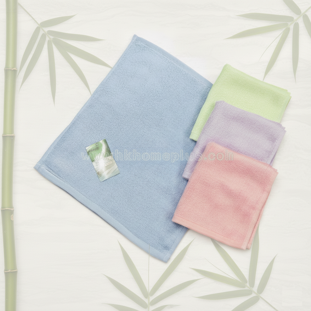 6條裝 竹纖維素色方巾 4030103