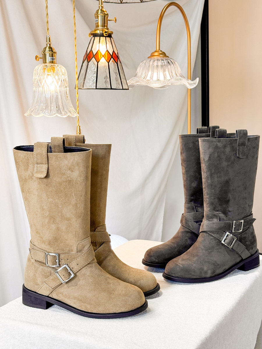 兩銀扣．麂皮BOOTS【不設退換】