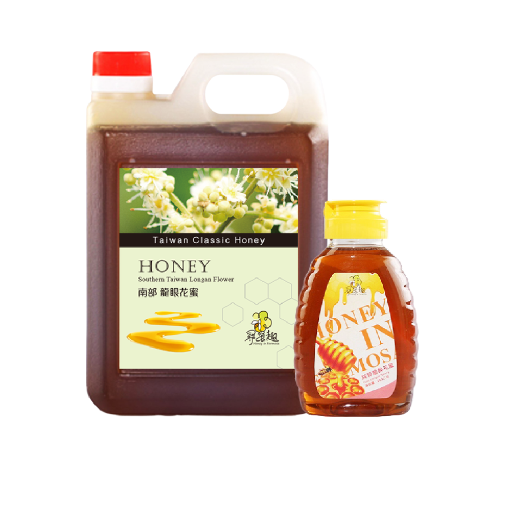 《超值送禮組》台灣南部經典蜂蜜-龍眼花蜜3000g+贈!380g擠壓瓶