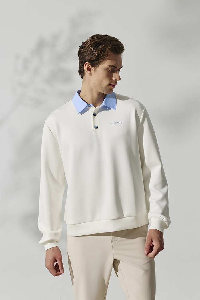 男士襯衫衛衣-霧光灰白