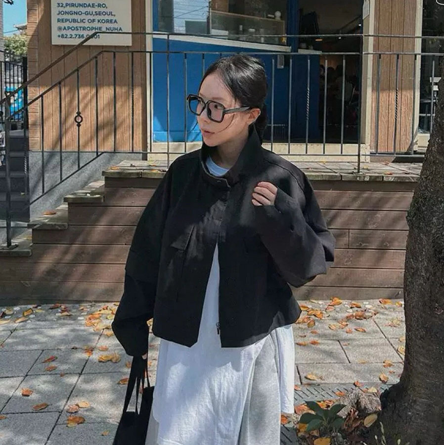 ᴴᴼᵀ ▸▸店長推薦◃◃秋冬新款/立領短版口袋外套 MANIFEST正韓🇰🇷