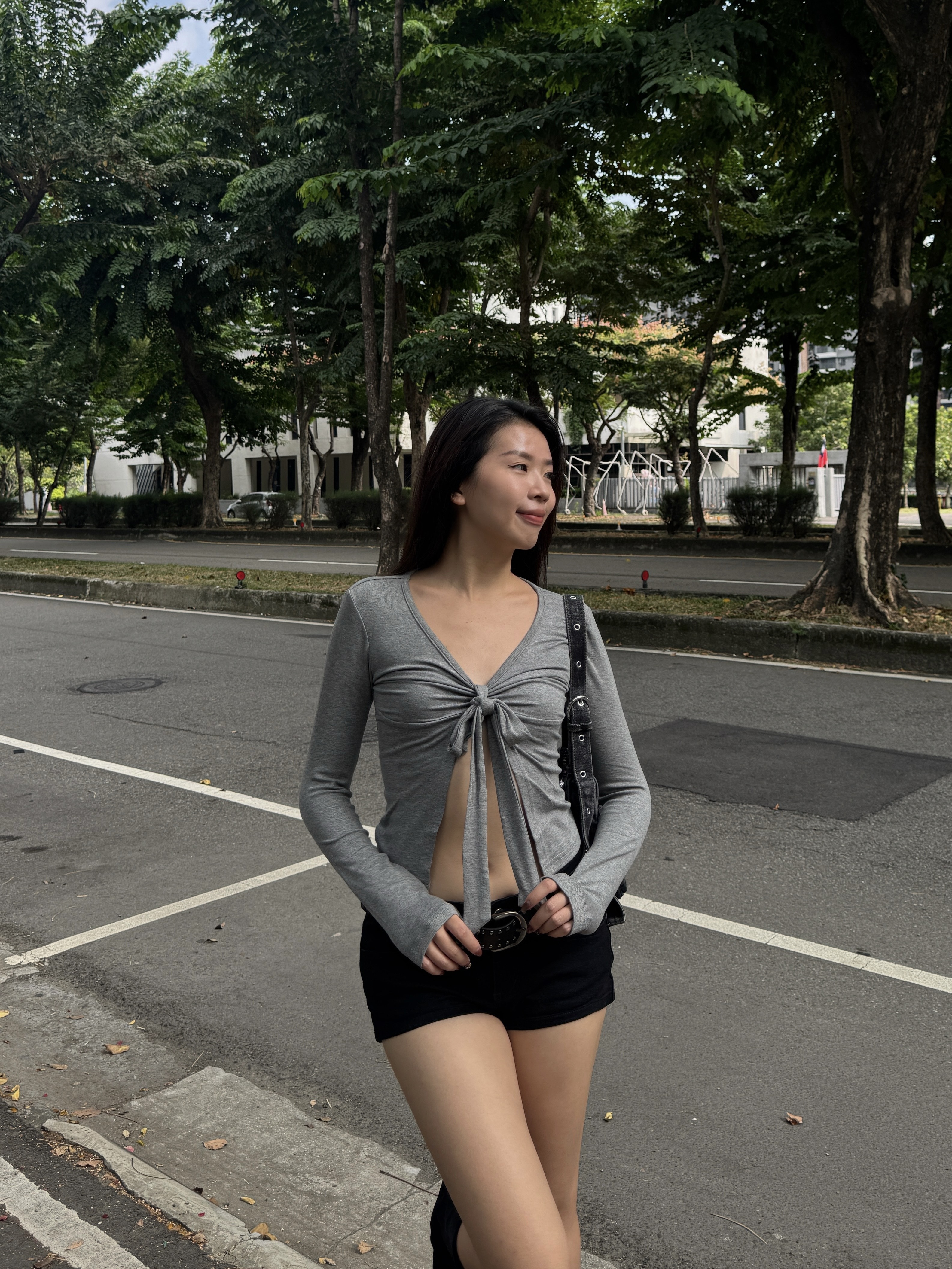 🎀蝴蝶結綁帶長袖上衣(3色)