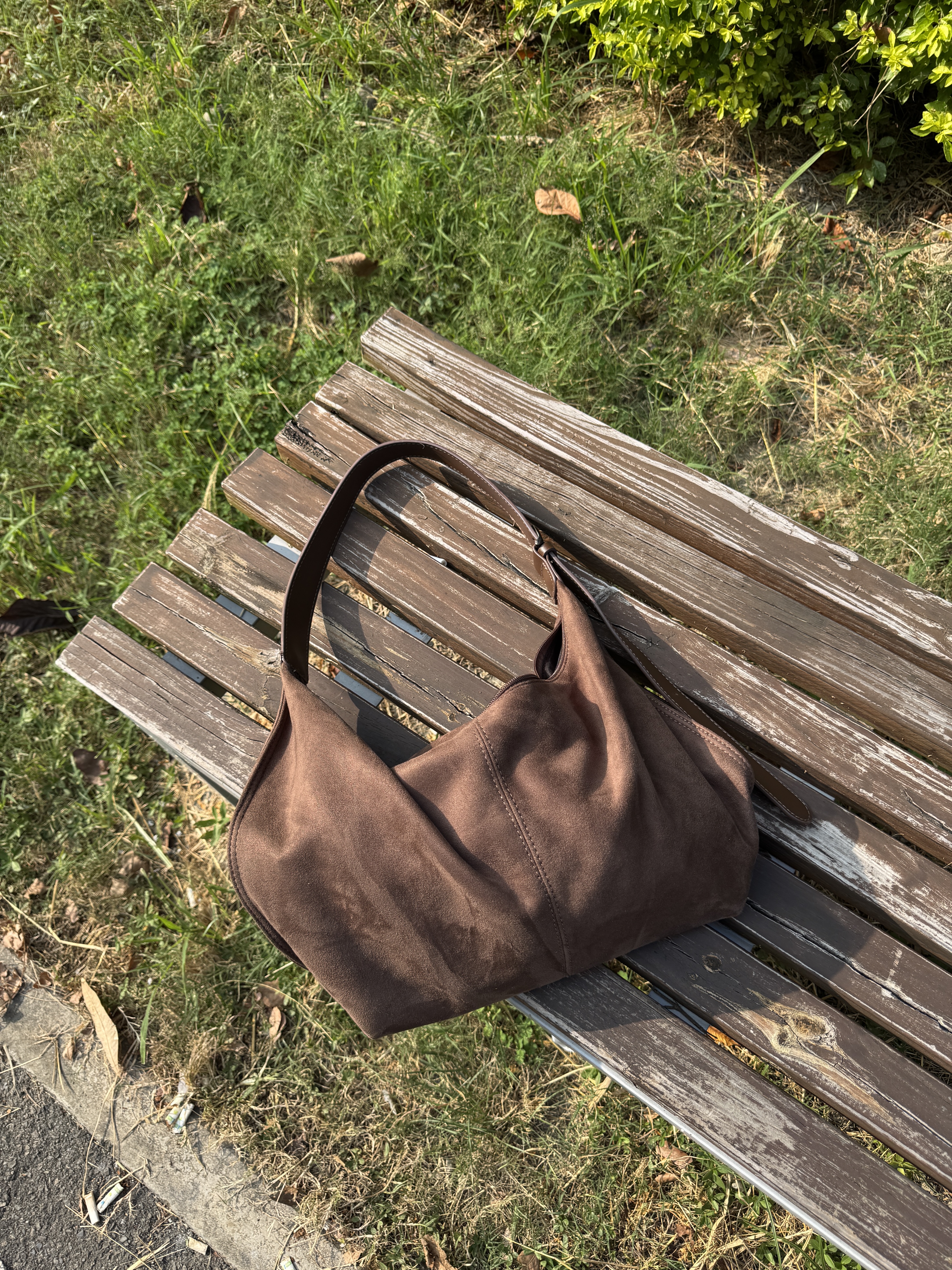 麂皮大容量單肩包🍂(2色)