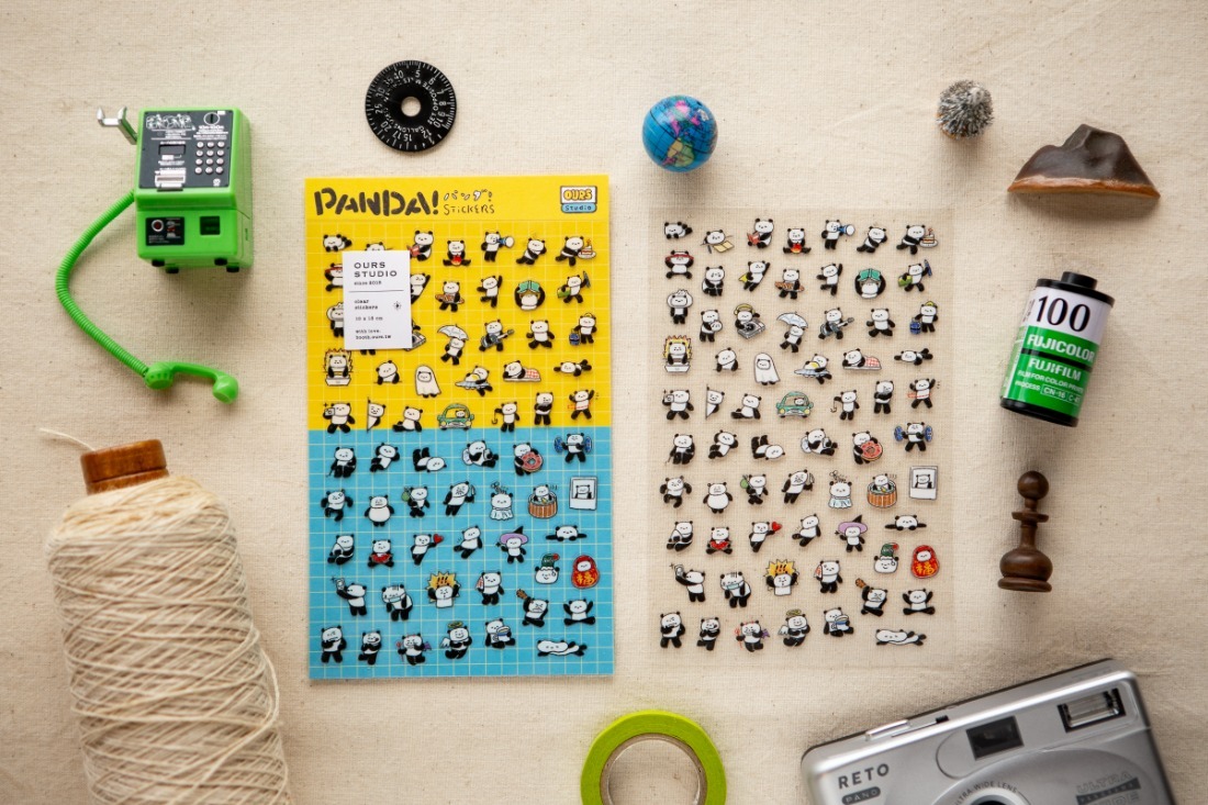 PANDA!PANDA! 透明貼紙｜OURS STUDIO / TAIWAN