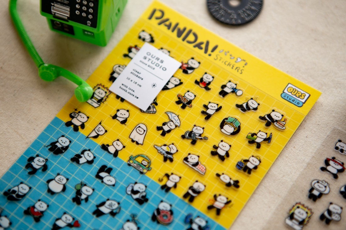 PANDA!PANDA! 透明貼紙｜OURS STUDIO / TAIWAN