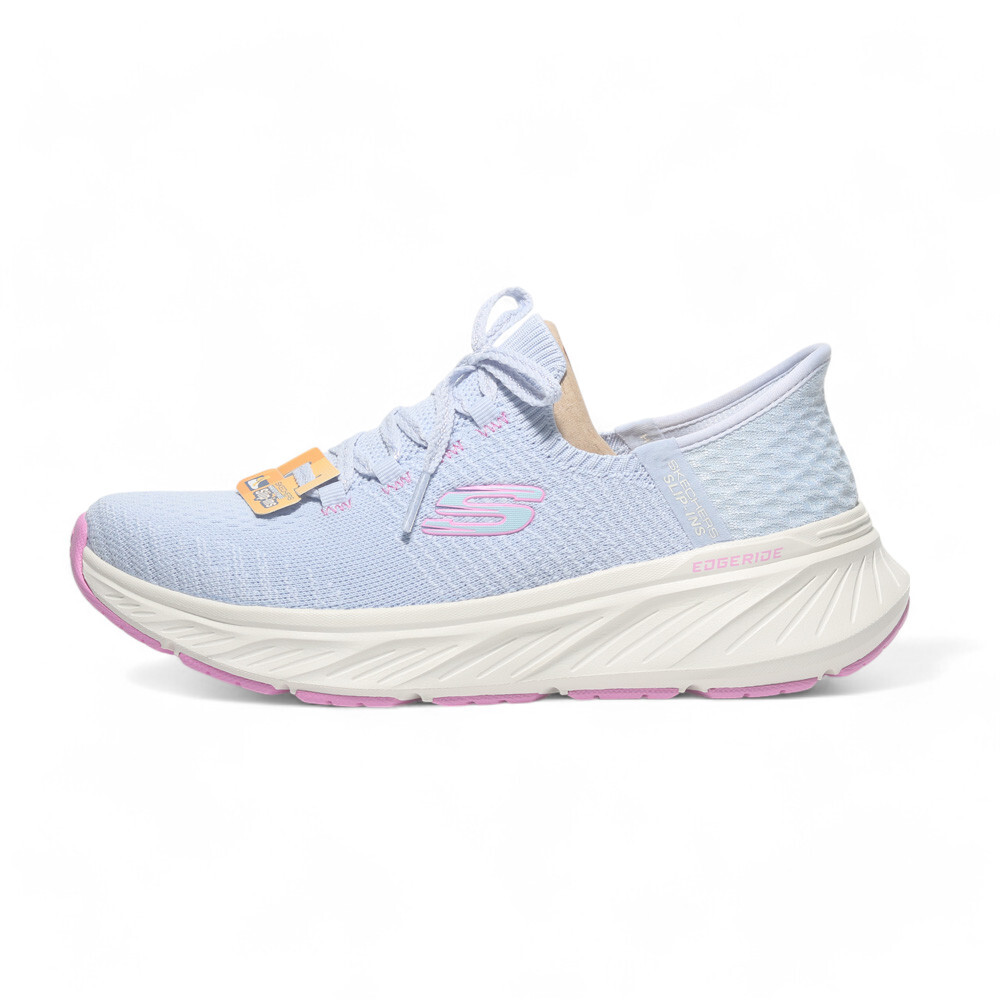 SKECHERS 休閒鞋 EDGERIDE 水藍粉 瞬穿 襪套 健走鞋 女 150470PWPK