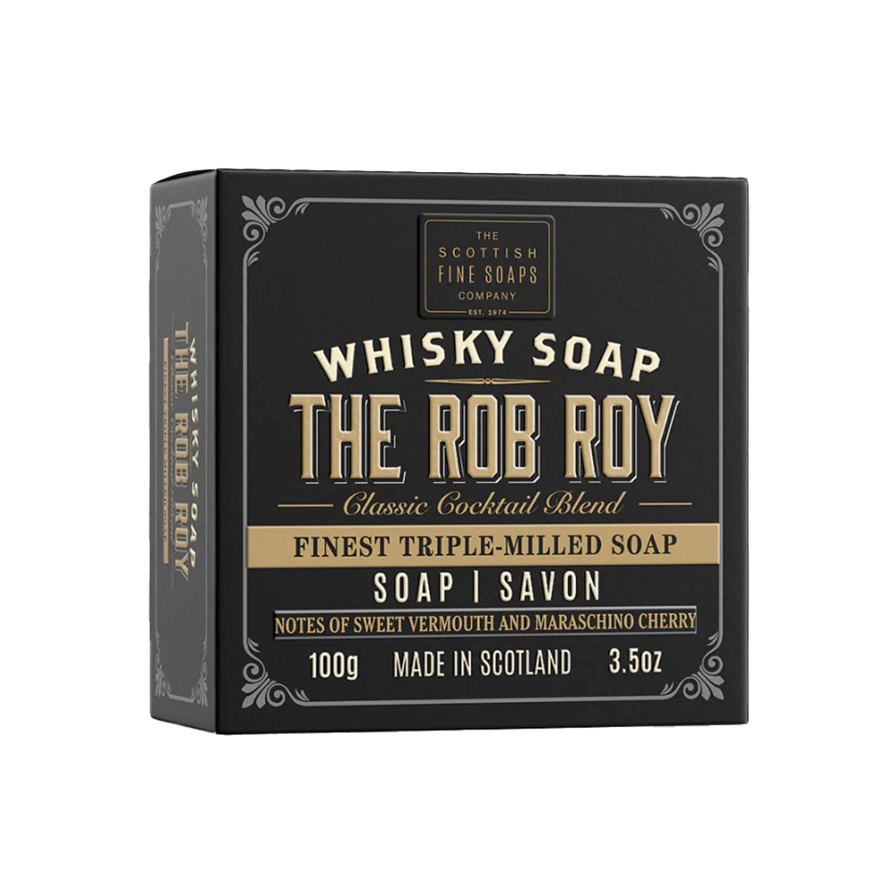英國 Scottish Fine Soaps - 威士忌系列 紳士沐浴皂 / 香氛皂（羅伯洛伊 Rob Roy / 黑盒）