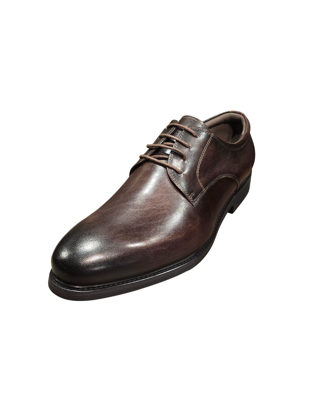 Revic 男裝皮鞋 | OF-42DB | 素面深啡色德比皮鞋