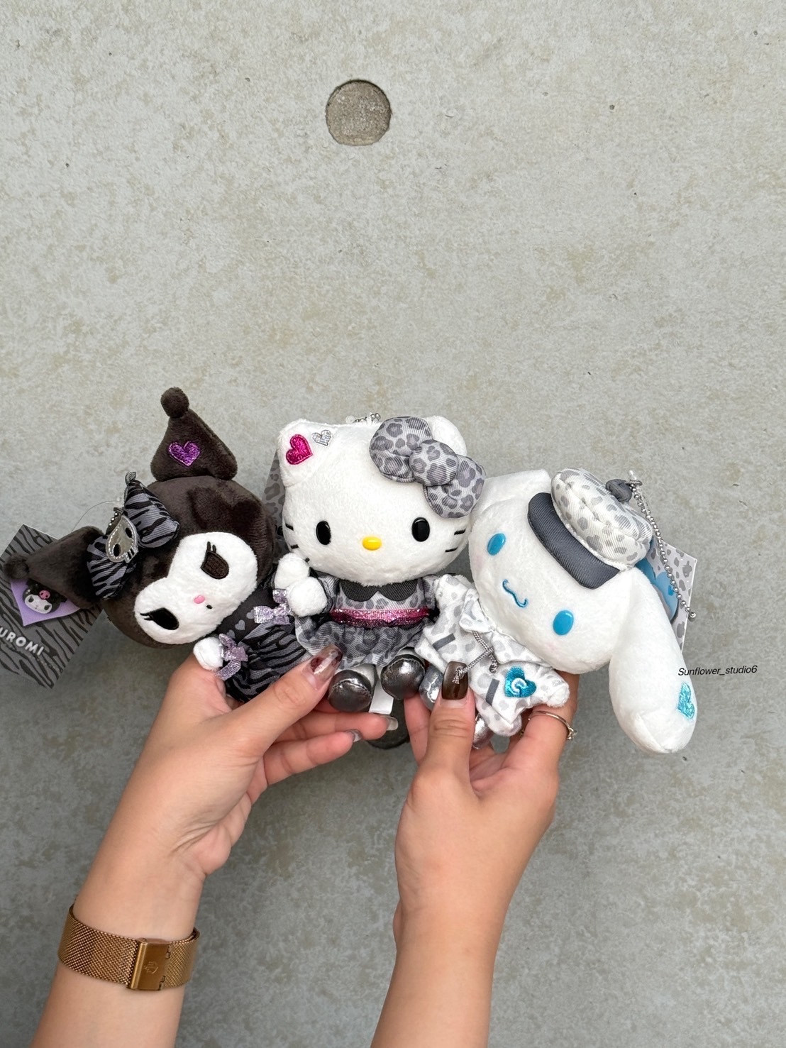 日本🇯🇵限定 Sanrio 三麗鷗 Hello Kitty 動物豹紋系列 毛絨吊飾 鑰匙圈 凱蒂喵 庫洛米 大耳狗/現貨